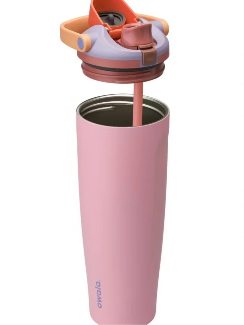 Owala 40oz FreeSip Sway Stainless Steel Tumbler - Kickflip in Pink Orange NWT